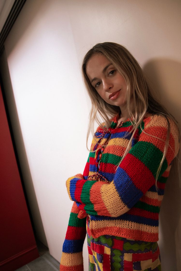 Unknown Colorful Striped Knit Cardigan  product image